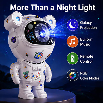 GLOWNEST Astronaut Galaxy Projector Lamp - 8-Mode RGB Lights, Remote Control Ease, Audio Function, Adjustable Space Theme Projection, Indoor Aesthetic Beauty Decor, Ideal for Kids Gifting, Housewarming Sohochic