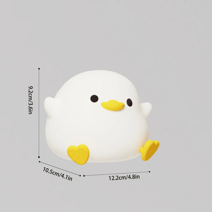 Cute Duck Design Night Light, USB Rechargeable Dimmable Night Light, Decorative Light for Bedroom, Living Room, Lamp, LED Light, Silicone