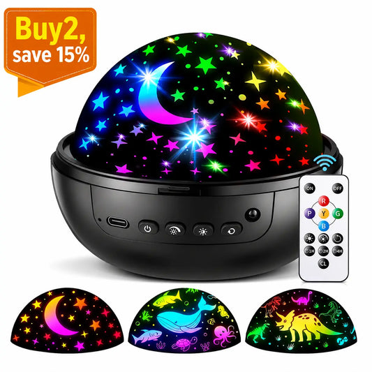 Onefire Night Light for Kids Ball 93 Lighting+3 Films Kids Night Light Projector,Remote+Dimmable Star Projector Dinosaur Toys 360° Ceiling Stars Glow in the Dark Stars,Christmas Gifts for 4 Year Old Boy Birthday Gift Remote Controlled
