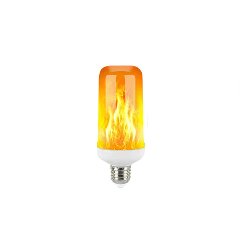 LED Dynamic Flame Effect Light Bulb 12W Multiple Mode Creative Corn Lamp Decorative Lights for Bar Hotel Restaurant Party E27