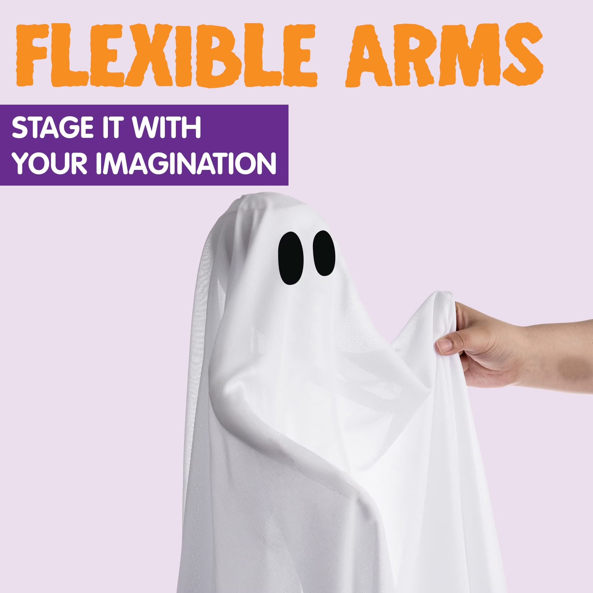 47" Halloween Hanging Light up Ghost Decorations Outdoor,White Ghosts with Blue LED Light and Timer Halloween Hanging Decoration Waterproof for Front Yard Patio Lawn