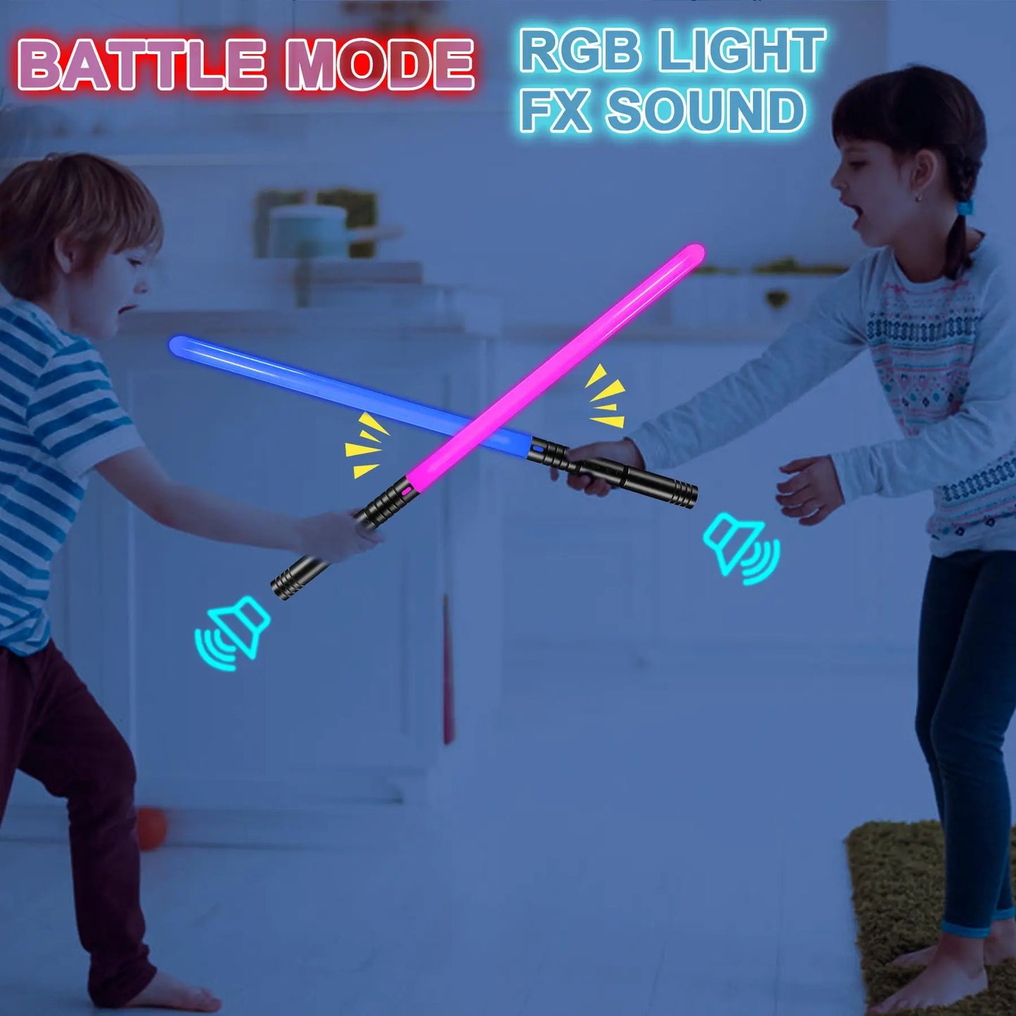 Light Saber, USB Rechargeable Light Saber with 15 Light Colors, Suitable for Cosplay and Surprise Gift for Halloween and Christmas, Light up Saber