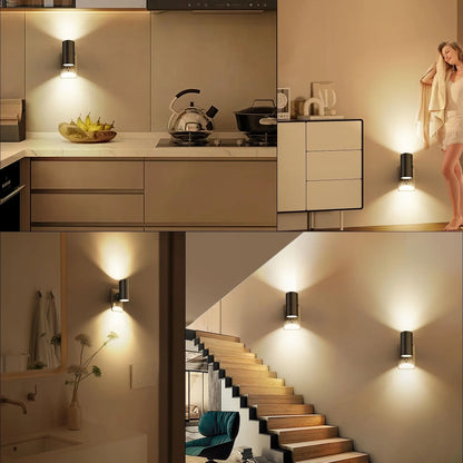 Plug and Play Night Light, 2 Counts Adjustable Brightness Night Light with Light Sensor, Decorative Light for Corridor, Bedroom, Stairway