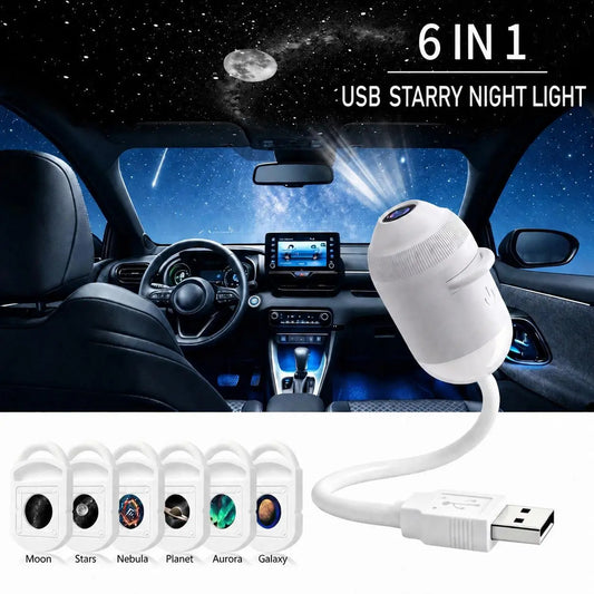 [2026 New Upgraded] 2-In-1 Galaxy Projector Light - Usb-Powered, Cozy Lighting, Colorful LED Ambient Lighting Multifunctional Device with Starry Sky Ceiling Projection, LED Decoration, Decorative Lighting for Kids Room, Bedroom