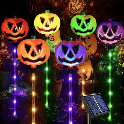 Solar Powered Pumpkin Design Garden Light, Outdoor Decorative Light, Halloween Decoration Light for Garden Patio Yard Lawn, Ornaments