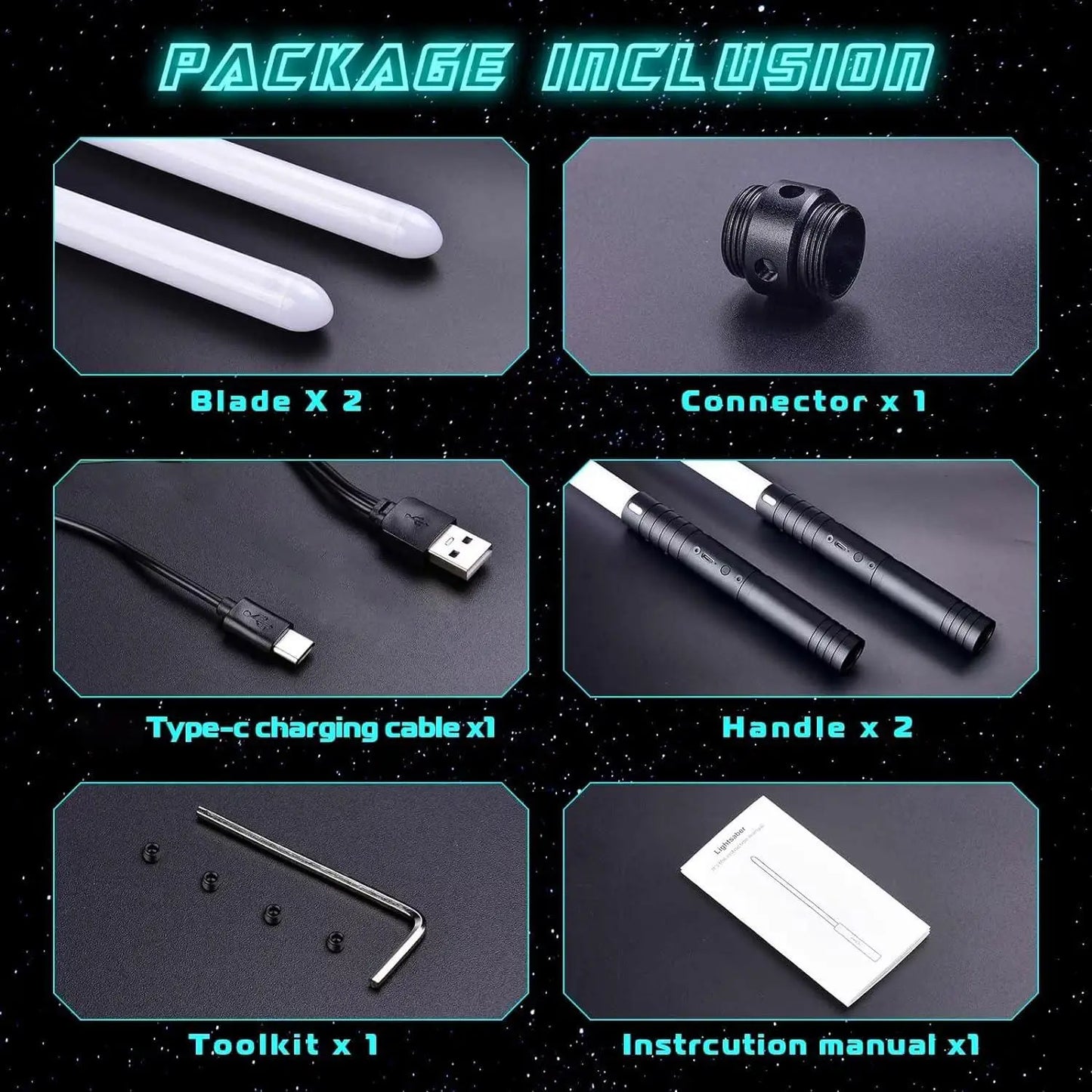 Light Saber, USB Rechargeable Light Saber with 15 Light Colors, Suitable for Cosplay and Surprise Gift for Halloween and Christmas, Light up Saber