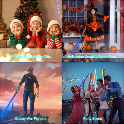 Light Saber, USB Rechargeable Light Saber with 15 Light Colors, Suitable for Cosplay and Surprise Gift for Halloween and Christmas, Light up Saber
