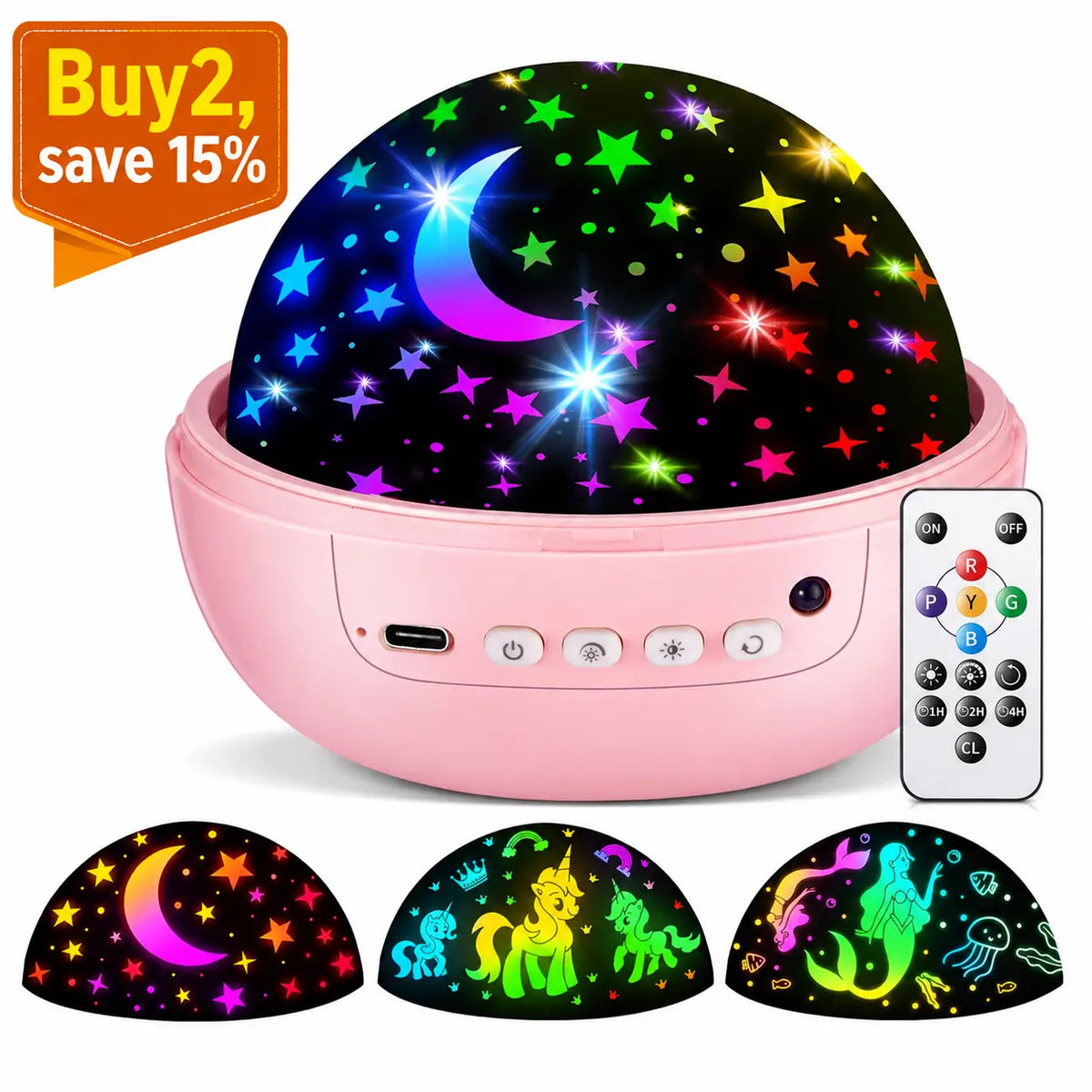 Onefire Night Light for Kids Ball 93 Lighting+3 Films Kids Night Light Projector,Remote+Dimmable Star Projector Dinosaur Toys 360° Ceiling Stars Glow in the Dark Stars,Christmas Gifts for 4 Year Old Boy Birthday Gift Remote Controlled