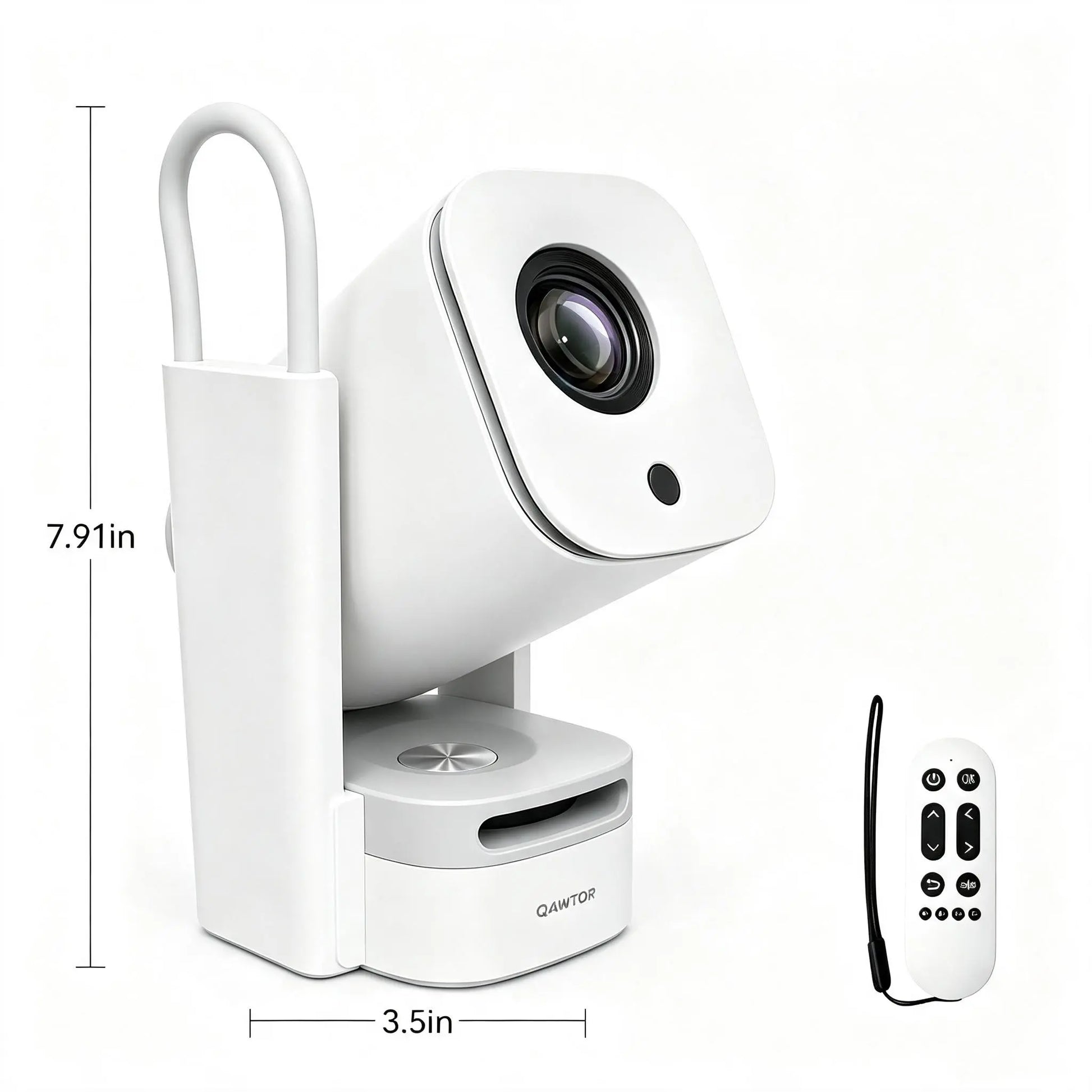 Qawtor Portable Native Projector with 4K Support, Wifi 6 & Bluetooth 5.0 – Mini Home Theater Movie Projector with Built-In Speaker & Wireless Ios/Android Screen Mirroring