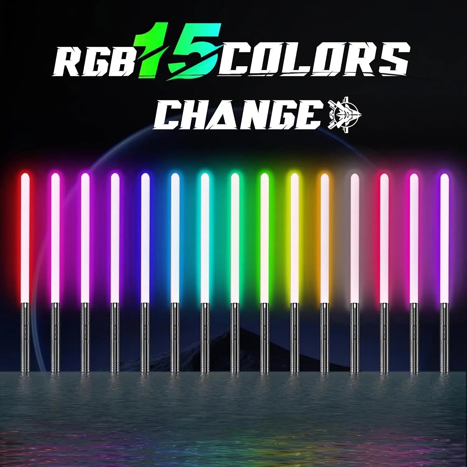 Light Saber, USB Rechargeable Light Saber with 15 Light Colors, Suitable for Cosplay and Surprise Gift for Halloween and Christmas, Light up Saber