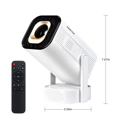 Qawtor Portable Native Projector with 4K Support, Wifi 6 & Bluetooth 5.0 – Mini Home Theater Movie Projector with Built-In Speaker & Wireless Ios/Android Screen Mirroring